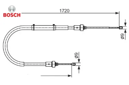 El fren teli arka sağ-sol dacıa duster 10> 1720 mm Bosch 8200855403/ 364003676R resmi
