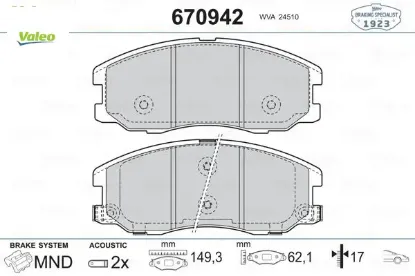 Ön balata antara 2.4-3.2 v6-2.0 cdtı 05/06> captiva 06.06> Valeo 22850989/ 4808861/ 96626070/ 20789468 resmi