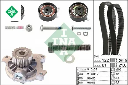 Devirdaimli triger seti 122×26.5 -077x21 t4 2.5tdı-lt35 2.5tdı acv-anj-avr Ina 074198119/ 074198119H/ 074198119Q resmi