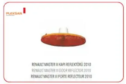Çamurluk sinyali renault master ııı 10> opel movano b 10> kapı reflektörü Pleksan 261B00001R resmi