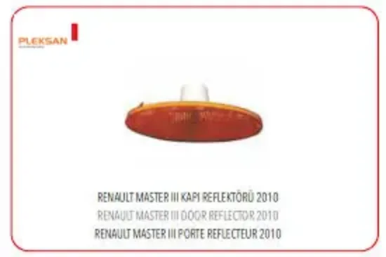 Çamurluk sinyali renault master ııı 10> opel movano b 10> kapı reflektörü Pleksan 261B00001R resmi