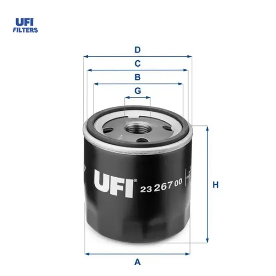 Yağ filtresi ford focus/mondeo/fıesta/mazda/escort-1.25-1.4-1.6 benzin s max 07>14 1.6 zetec volvo c Ufı EM5G6714AA/ 1883037/ 7S7G6714BA resmi