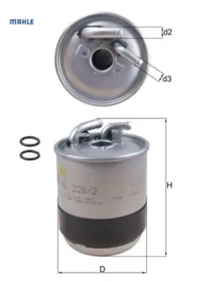 Yakıt fıltresı mercedes om642 w204 c219 w164 w463 w639 b906 Mahle A6420920101 resmi