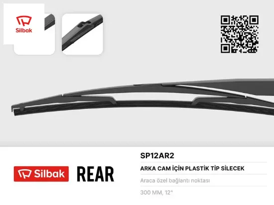Silecek süpürgesi arka plastık tıp 300mm c4-fıesta vı- 02> focus ıı/ııı sw-mondeo ıv-pıcanto-qashqaı Sılbak 7S71 N17402 BA/ 1462914 resmi