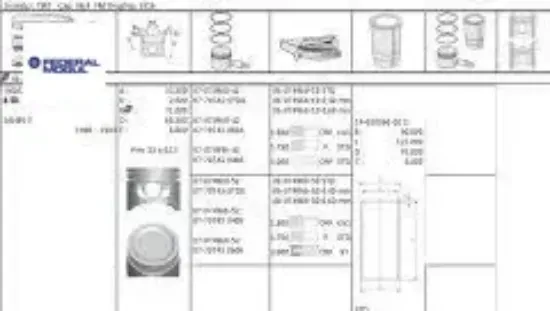 Motor gömleği std 85mm master ııı 10> 2.3dci m9t euro 4-5 Federal mogul resmi