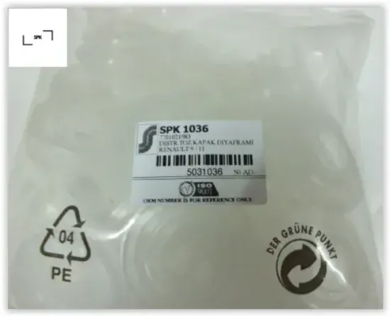 Distribütör toz kapak diyaframı r9-r11 Spk 7701021983 resmi