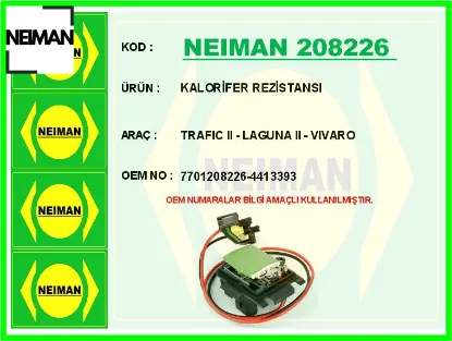 Kalorifer rezistansı trafıc ıı - laguna ıı - vıvaro 7701208226/ 4413393 resmi