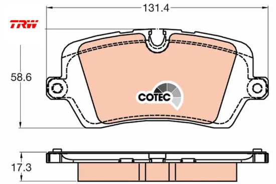 Fren balatası arka land rover defender l663 dıscovery l462 range rover l405 l494 Trw LR164821 resmi