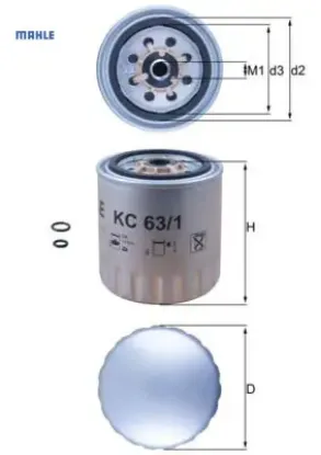 Yakıt fıltresı mercedes om601 w201 w202 w124 w210 w461 w638 b901>b904 Mahle A6010901552 resmi
