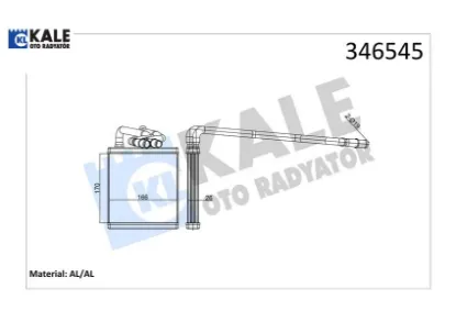 Kalorifer radyatörü ford fiesta 08> Kale radyatör 1743436/ 1573046/ 8V5118B539AC/ AB/ AA resmi