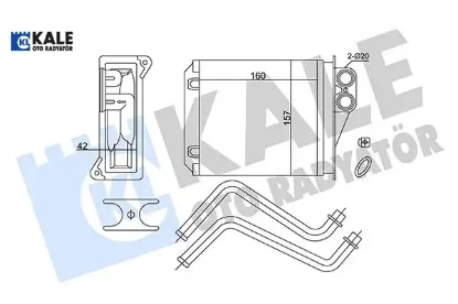 Kalorıfer radyatoru arka mercedes sprınter b906 06> . vw crafter 30-35-50 06> Kale radyatör A0038359001 resmi