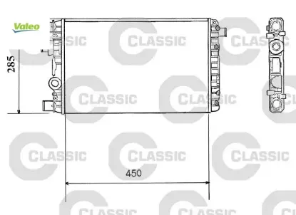 X radyatör classıc fıat seıcento 1.1 98-10 23×285x450 ac /- Valeo 46558704 resmi
