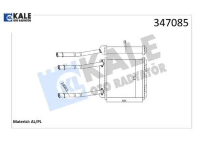 Kalorifer radyatörü astra f-calıbra a-vectra a borulu klimasız 175×188x48 Kale radyatör 1806115/ 1806116/ 90399229 resmi