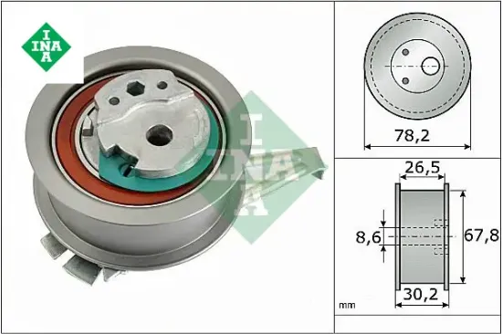 Eksantrik gergi rulmanı golf7-a3-leon-polo 1.6-2.0 tdı clha/b-crkb-cupa Ina 04L109243B/ 04L109243C/ 04L109243G resmi