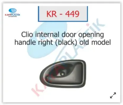 Kapı iç açma sağ megane-master-logan siyah eski model Kaya plastık 7700830079 resmi