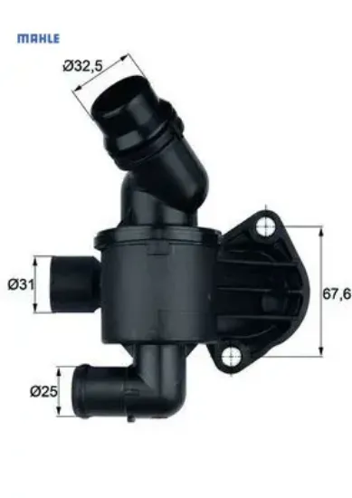 Termostat komple 87c a4-a5-a6 2.0 tdı 2009--> caga caha Mahle 03L121111AD/ 03L121111N resmi