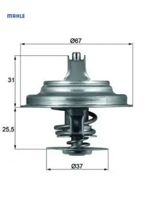 Termostat passat-crafter-lt 28-35-transporter ıv 87c Mahle 069121113/ 035121113B resmi