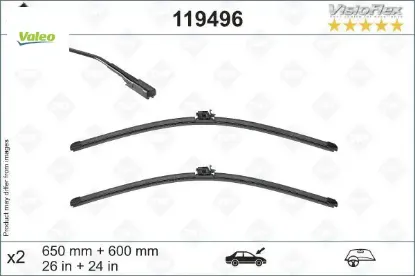 Sılecek supurgesı takımı 650mm / 600mm mercedes sprınter b907 b910 18> swf Valeo A9108240000 resmi