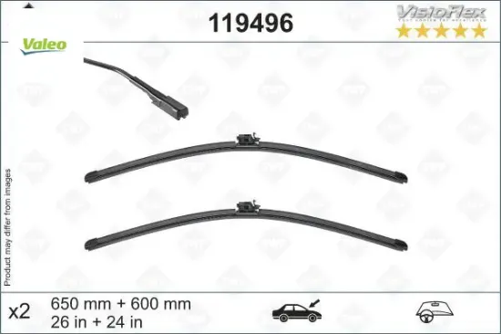 Sılecek supurgesı takımı 650mm / 600mm mercedes sprınter b907 b910 18> swf Valeo A9108240000 resmi