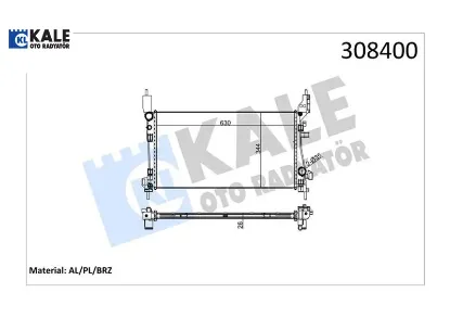 Mekanik versiyonu kl363650 fıat fıorıno 1.3jtd 07 > - peugeot bıpper - cıtroen nemo 1.3hdı 16v 75c v Kale radyatör 51790636 resmi