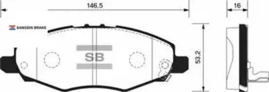 Ön fren balata toyota hılux vıgo 2.5l 2kdftv kun15 4×2 05-07 044650K130/ 044650K040/ WVA24523 resmi