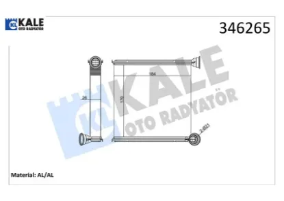 Kalorifer radyatörü golf 7-passat-tıguan-arteon-superb-octavıa-a3-leon-12> 170×185x26 Kale radyatör 5Q0819031/ 5Q0819031B resmi