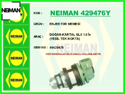 Enjektor memesi doğan-kartal slx 1.6 ie yeşil tek nokta 46429476 resmi