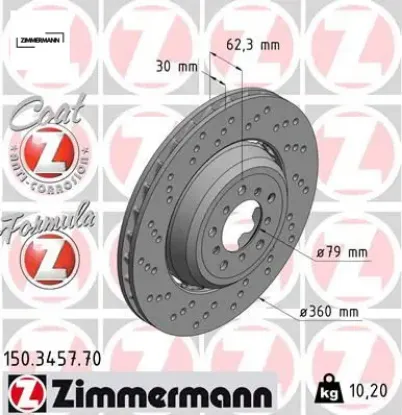 Fren dıskı on sol bmw m3 e90 e92 e93 34112283801 resmi