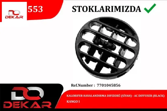 Kalorıfer havalandırma dıfızor sıyah kango ı Dekar 7701045856 resmi