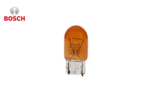 Ampul pure light 12v 93 sinyal dipsiz - sarı - tek flama 21w w3x16d Bosch resmi