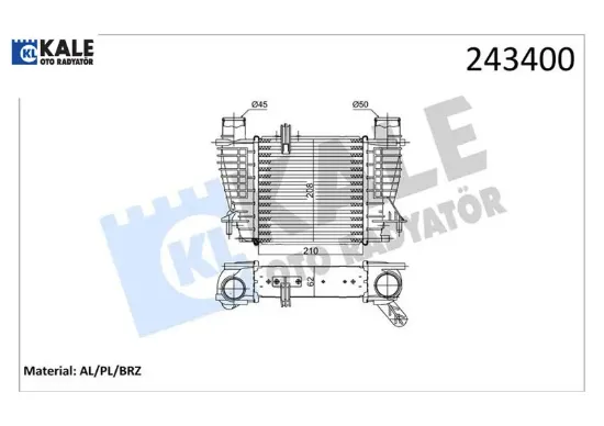 Turbo radyatörü ıntercooler clıo ııı 1.5 dcı al pl al pl sistem Kale radyatör 8200754610 resmi
