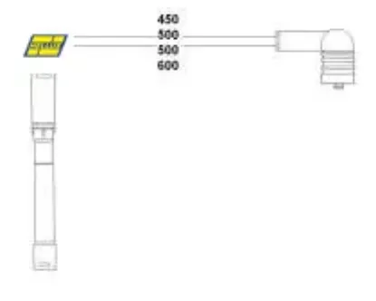 Buji kablosu clıo ıı-kng-twng 1.2 8v d7f Hellux 8200805133/ 7700114549 resmi