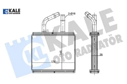 Kalorifer radyatörü mazda 323 famılıa 1.5l z5 16v dohc ba12 96-98 / lantıs 1.8l bp dohc ba14 96-98 - Kale radyatör B01A61A10/ EA2961A10 resmi