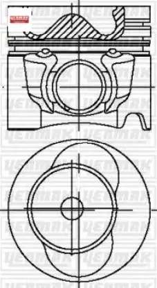 Motor piston segman 0.50 lt35 tdı-volt 2.5 tdı Yenmak 074107065R resmi