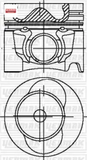 Motor piston segman 0.50 lt35 tdı-volt 2.5 tdı Yenmak 074107065R resmi