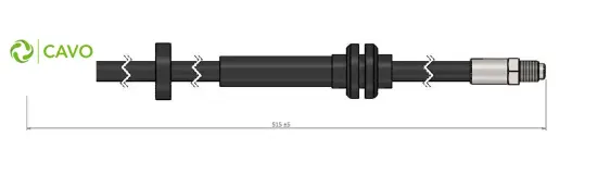Ön fren hortumu peugeot boxer-cıtroen jumper 06> 2.0-2.2-3.0 hdı-fıat ducato 06 > 2.3jtd 515 mm Cavo 4806G6 resmi