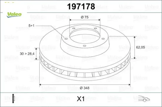 Fren dıskı on bmw e70 f15 e71 f16 Valeo 34116886477/ 34116793244 resmi
