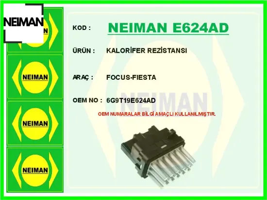 Kalorifer rezistansı ford focus-c-max-kuga-fıesta 04> çıft yönlü klimalı 6G9T19E624AD resmi