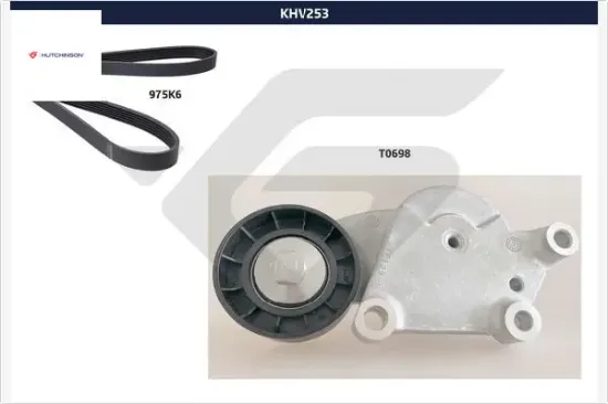 Alternatör gergi kiti 6pk975 p207-p308-p3008-p5008-partner-berlıngo-c3-c4-c5-ds3-ds4 1.4-1.6 hdı Hutchınson 16112778/ 1611277880/ 1611277580 resmi