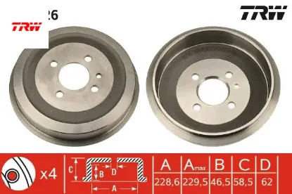 Fren kampanası bmw e30 Trw 34211156297/ 34211158556/ 34211153091 resmi