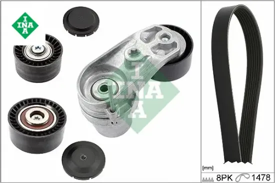 Kanallı kayıs setı kutuklu bmw f20 f21 f22 f30 f32 f10 f25 f26 f15 e70 f16 xdrive Ina 11282449733 resmi