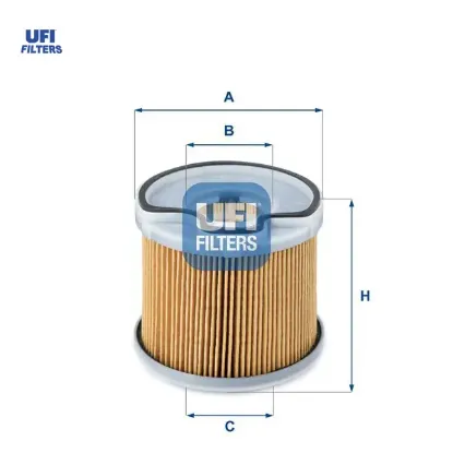 Yakıt filtresi partner-berlıngo-c5-jumpy-xsara-scudo-p206-p307-p406-p607-p806-expert 2.0hdı Ufı 1906.51/ 9401906508/ 1906.50/ 1906.A1 resmi