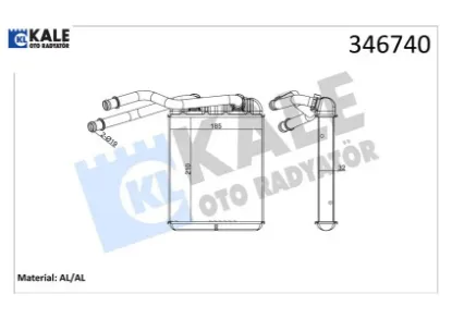 Kalorifer radyatörü vw touareg 02 > audi q7 10 > Kale radyatör 7L0819031/ 7L0819031A/ 95557232600 resmi