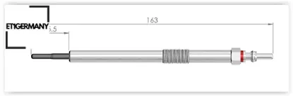 Kızdırma bujısı mercedes om622 om626 w205 s205 w447 . renault master fluence megane . nıssan navara A6221590001/ 1106500Q0L/ 110651749R resmi