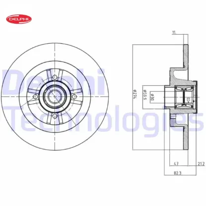 Arka fren aynası tek abs sensor halkası ıle grand scenıc 1.5dcı/1.6/1.9 dcı/2.0 04- Delphı 7701208230 resmi