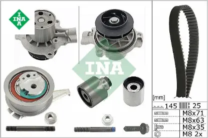 Triger seti devirdaimli sensörsüz crafter-t6 2.0 tdi cxeb-cxec-cxfa-cxha Ina 04L198119J/ 04L121011H resmi