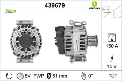 Alternator 14v 150a mercedes w203 w204 s204 w212 s212 c207 a207 b906 Valeo A0009063000 resmi
