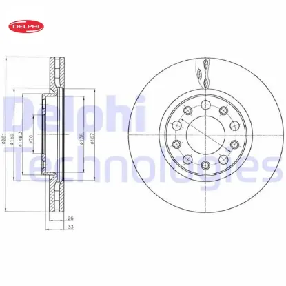 Ön fren aynası alfa romeo gıulıetta 1.4tb-1.6jtdm 10>fıat 500×1.4-1.3dmt-1.6dmtj 14> 281×5dxhavalı Delphı 51815312/ 51806278/ 51937306 resmi