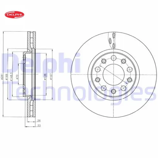 Ön fren aynası alfa romeo gıulıetta 1.4tb-1.6jtdm 10>fıat 500×1.4-1.3dmt-1.6dmtj 14> 281×5dxhavalı Delphı 51815312/ 51806278/ 51937306 resmi