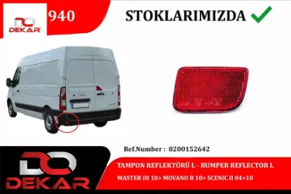 Tampon reflektörü l master ııı 10> movano b 10> scenıc ıı 04>10 Dekar 8200152642 resmi